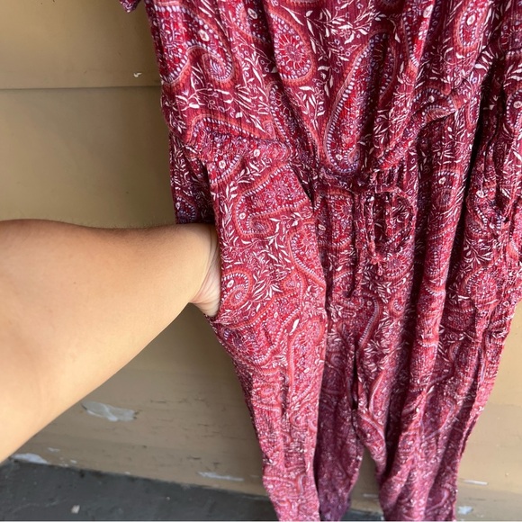 Old Navy Paisley Jumpsuit - Size M - Boho Casual Spring - Picture 6 of 6